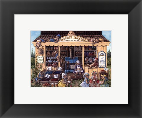 Framed Bessie Bear&#39;s Country Store Print