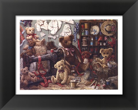 Framed Teddy Bear Workshoppe Print