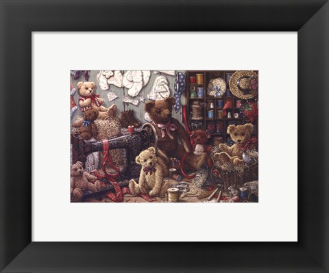 Framed Teddy Bear Workshoppe Print