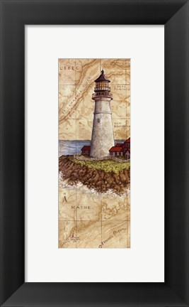 Framed Portland Head Light Print