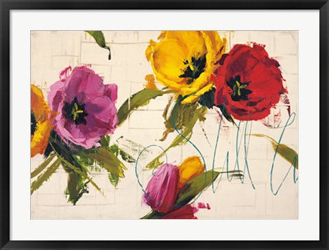 Framed Still Life with Tulips Print