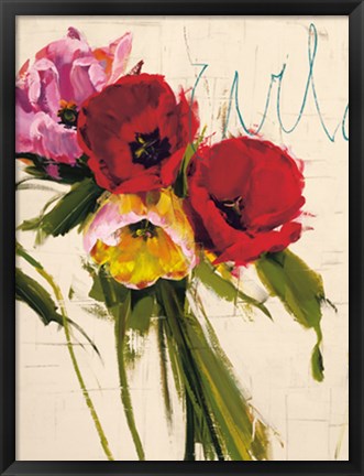 Framed Bouquet of Tulips II Print