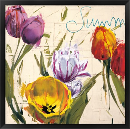 Framed Summer Tulips Print