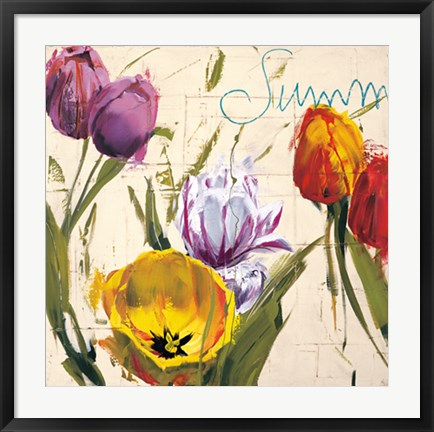 Framed Summer Tulips Print