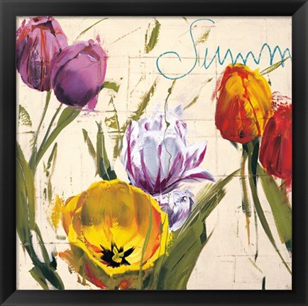 Framed Summer Tulips Print