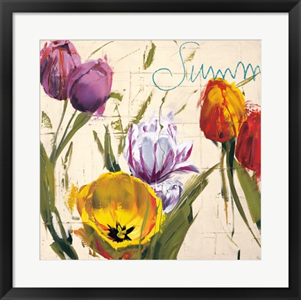 Framed Summer Tulips Print