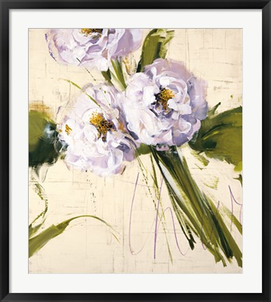 Framed White Flowers Print