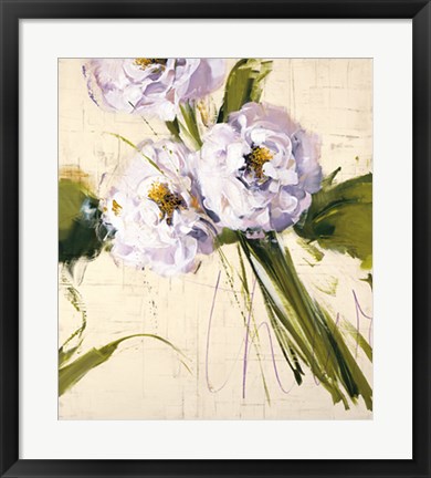 Framed White Flowers Print