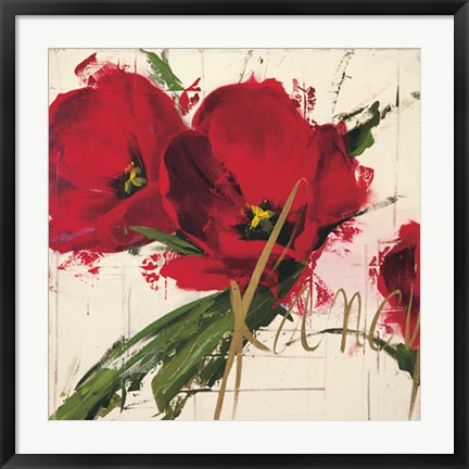 Framed Fancy Tulips Print