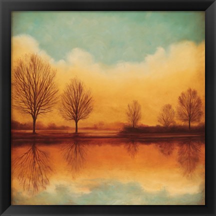 Framed Reflections of Autumn I Print