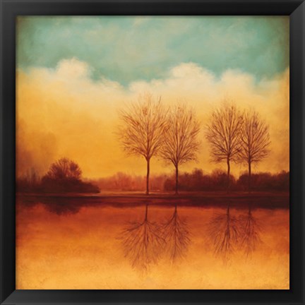 Framed Reflections of Autumn II Print