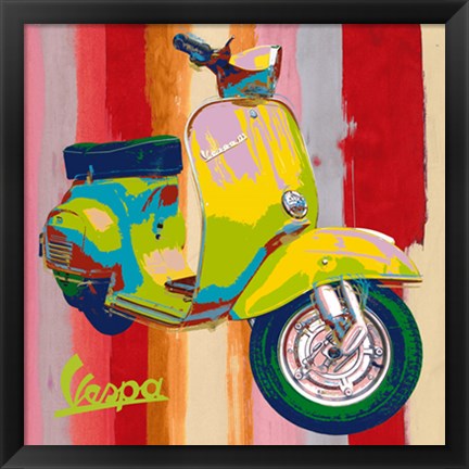 Framed Pop Vespa I Print