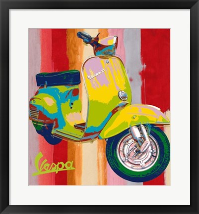 Framed Pop Vespa I Print