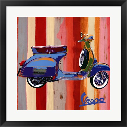 Framed Pop Vespa II Print