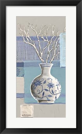 Framed Blue Asian Collage IV Print