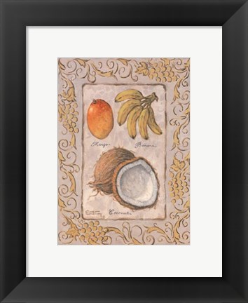 Framed Tropical Fruit I Print