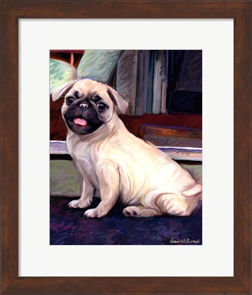 Framed Baby Pug Print