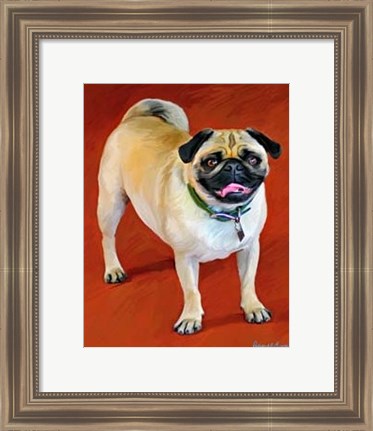 Framed Doug the Pug Print