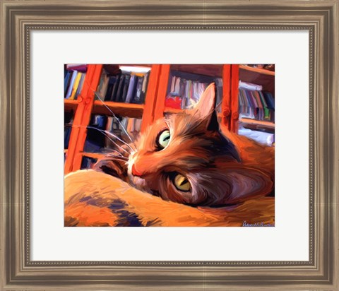 Framed Kitty that Reads Print