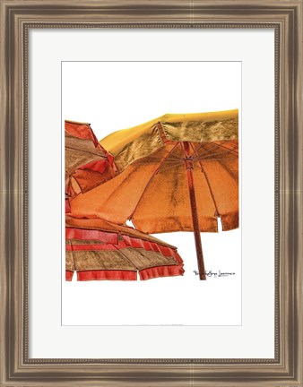 Framed Umbrellas Italia II Print