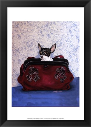 Framed Chihuahua Purse Print