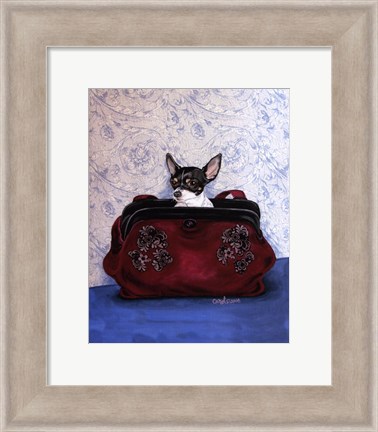 Framed Chihuahua Purse Print