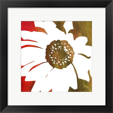 Framed Peace Flowers IV Print