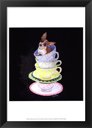 Framed Chihuahua Teacups Print