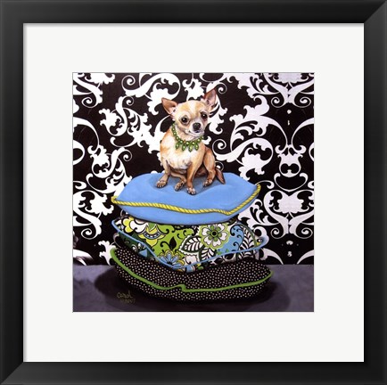 Framed Chihuahua Pillows I Print