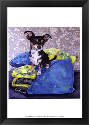 Framed Chihuahua Pillows II Print