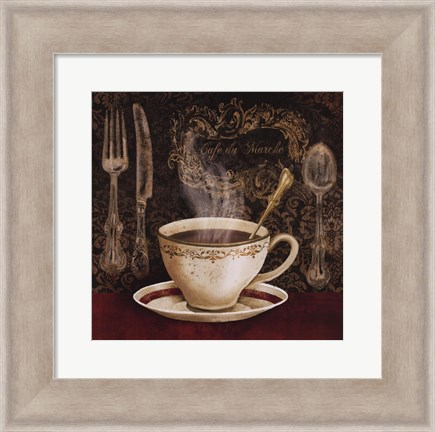 Framed Cafe du Marche Print