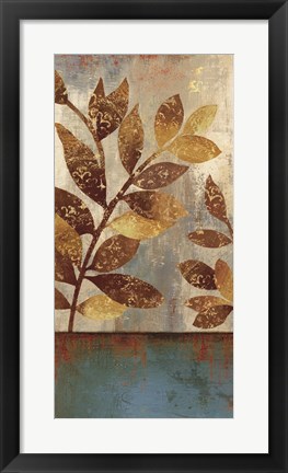 Framed Bronze Leaves II Print