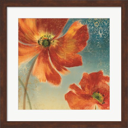 Framed Lovely I (New Orange Poppies) Print