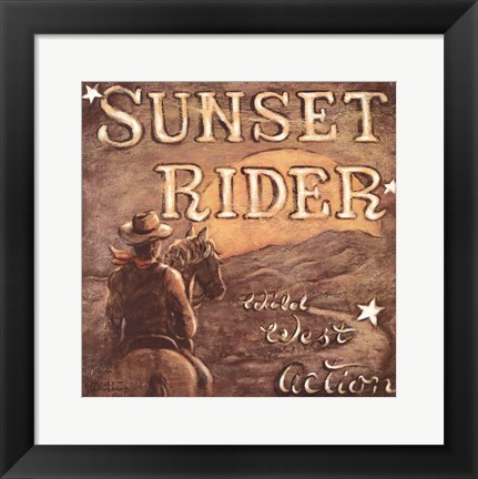 Framed Sunset Rider Print