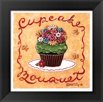 Framed Cupcake Bouquet Print