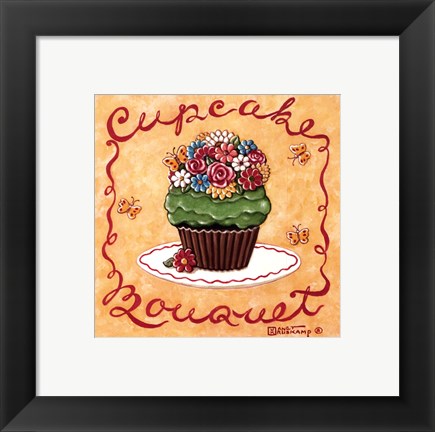 Framed Cupcake Bouquet Print