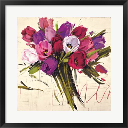 Framed Bouquet of Tulips Print