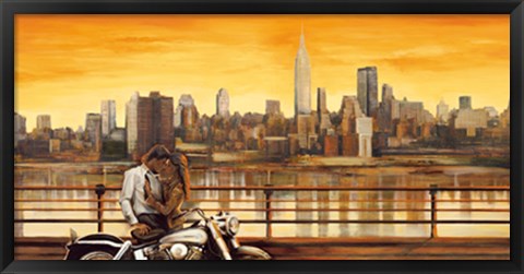 Framed Lovers in New York Print