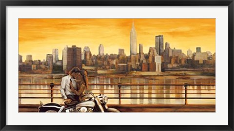 Framed Lovers in New York Print