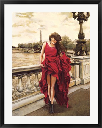 Framed Woman in Paris Print