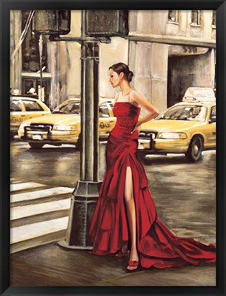 Framed Woman in New York Print