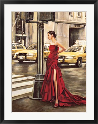 Framed Woman in New York Print