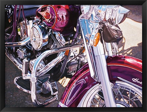 Framed Purple Harley Print