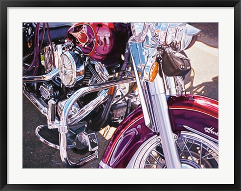 Framed Purple Harley Print