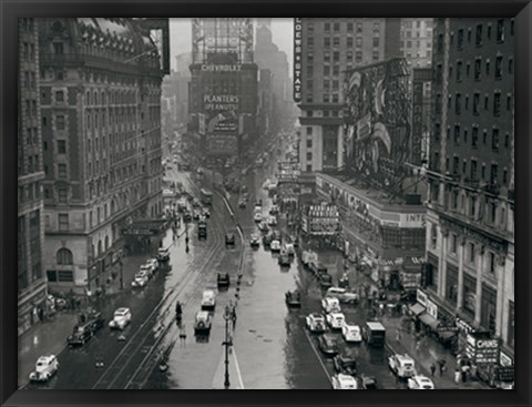 Framed Times Square, NYC 1935 Print