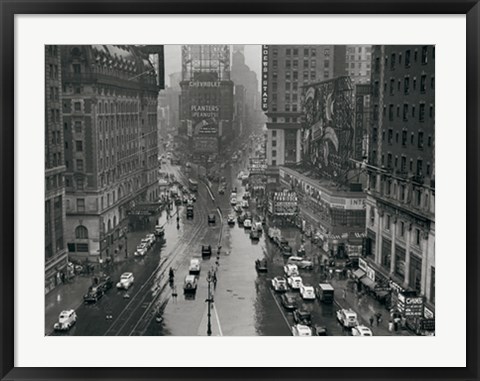 Framed Times Square, NYC 1935 Print