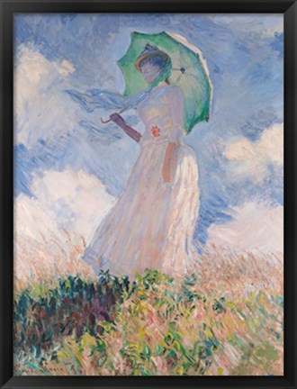 Framed Woman with Parasol Print