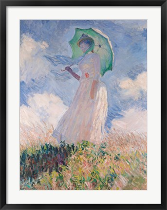 Framed Woman with Parasol Print