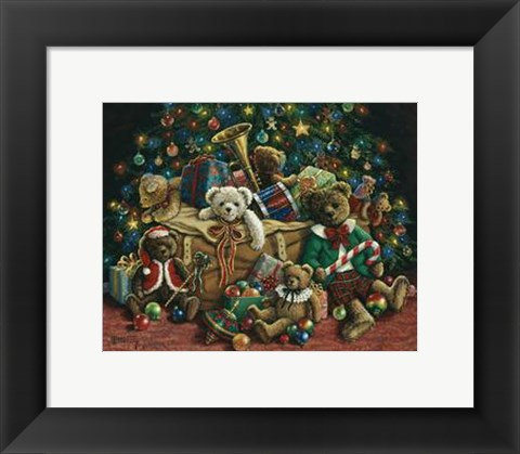 Framed Teddy Bear Christmas Print