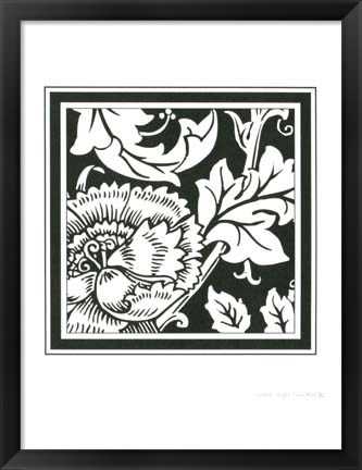 Framed Graphic Floral Motif III Print